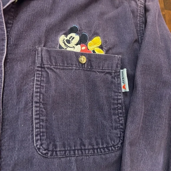 VTG 90’s 100% Cotton Mickey Unlimited Corduroy Shirt Size Large - Picture 3 of 6